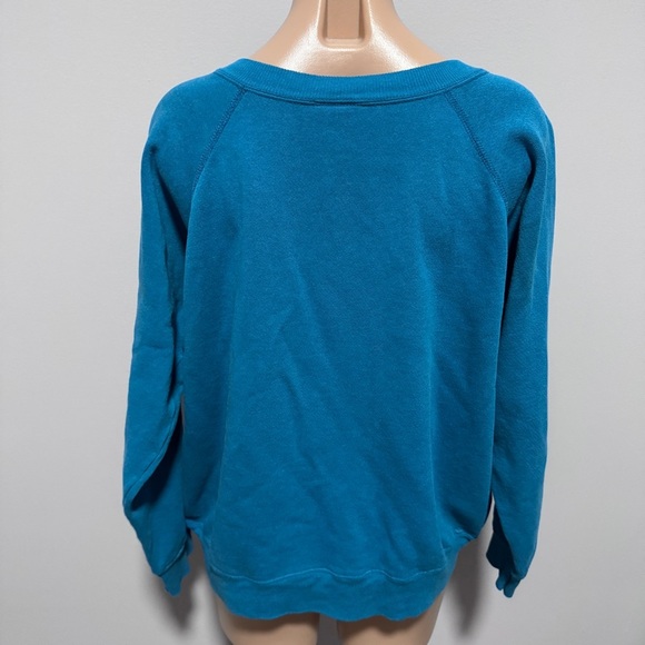 Embroidered Carousel Merry Go Round Horse Hanes Her way Sweatshirt XL Blue - Picture 3 of 4